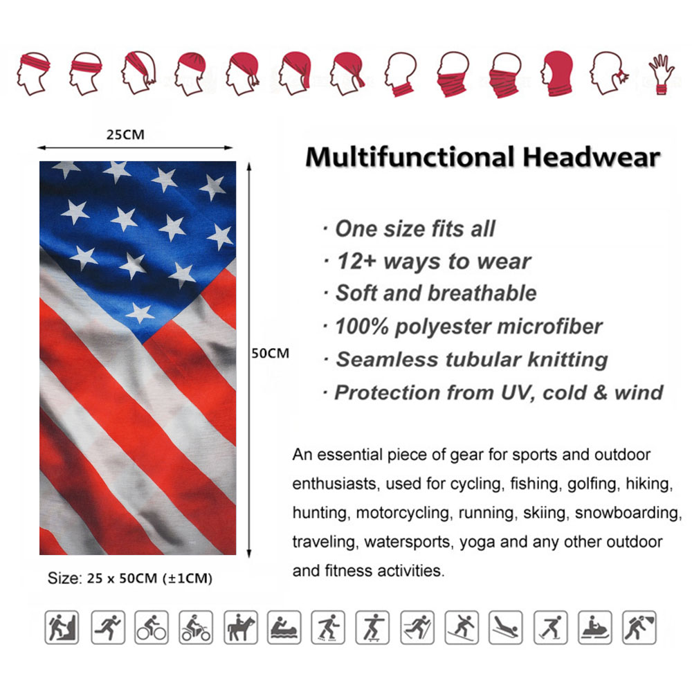 USA Flag Pattern Sun Protectiv – Headband Summer Knit Bewertung und Preis