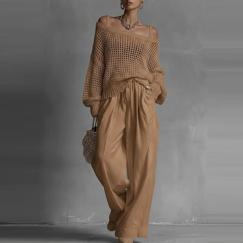 Fashion Solid One Shoulder Lon – Linen Pant Wide Bewertung und Preis