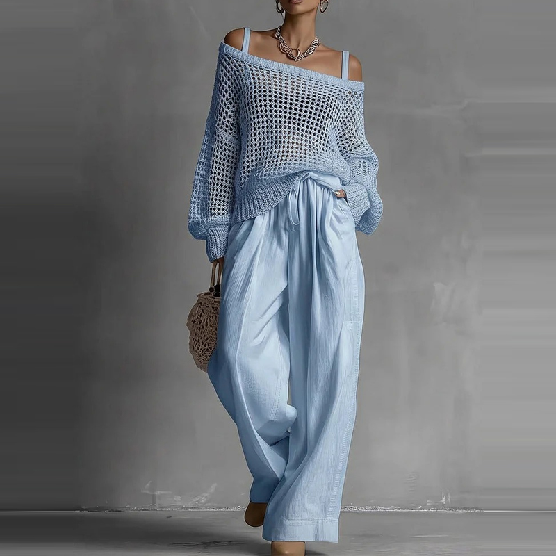 Fashion Solid One Shoulder Lon – Linen Pant Wide Bewertung und Preis