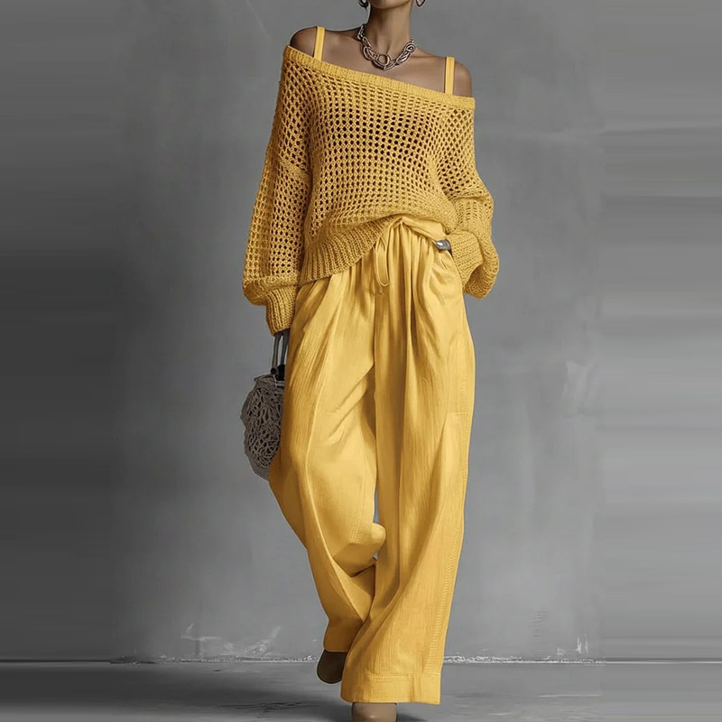 Fashion Solid One Shoulder Lon – Linen Pant Wide Bewertung und Preis
