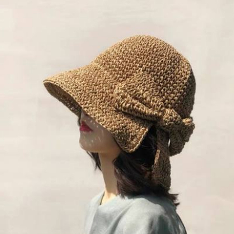 1Pcs Bow Sun Hat Wide Brim Flo – Hat Floppy Wide Bewertung und Preis
