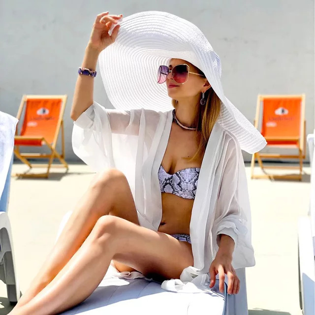 Oversized Beach Straw Hats for – Hat Floppy Wide Bewertung und Preis