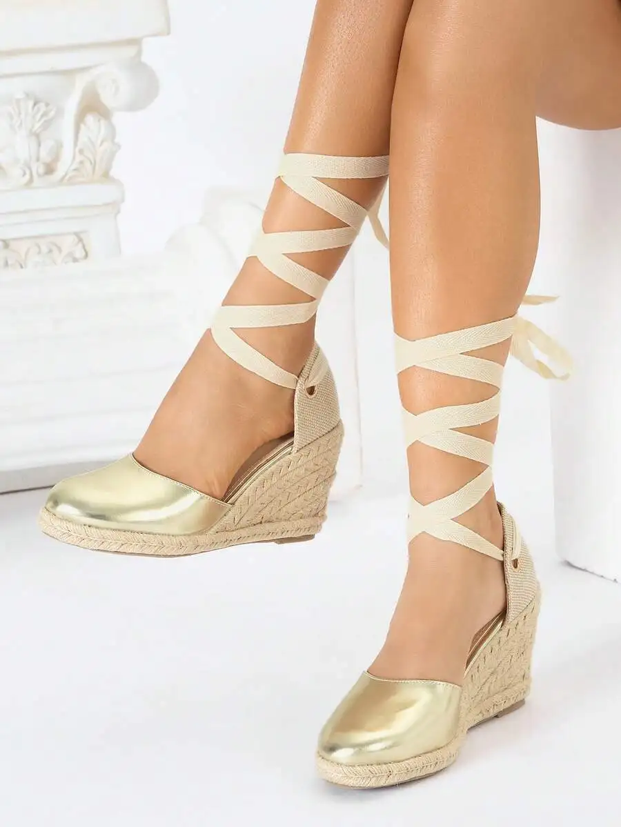 Womens Metallic Espadrille Wed – Wedge Espadrille Women Bewertung und Preis