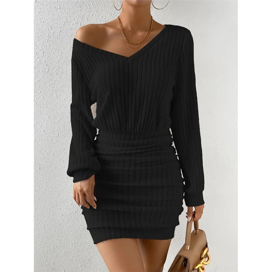 Women's Long Sleeve V-Neck Fle – Linen Dress Wrap Bewertung und Preis