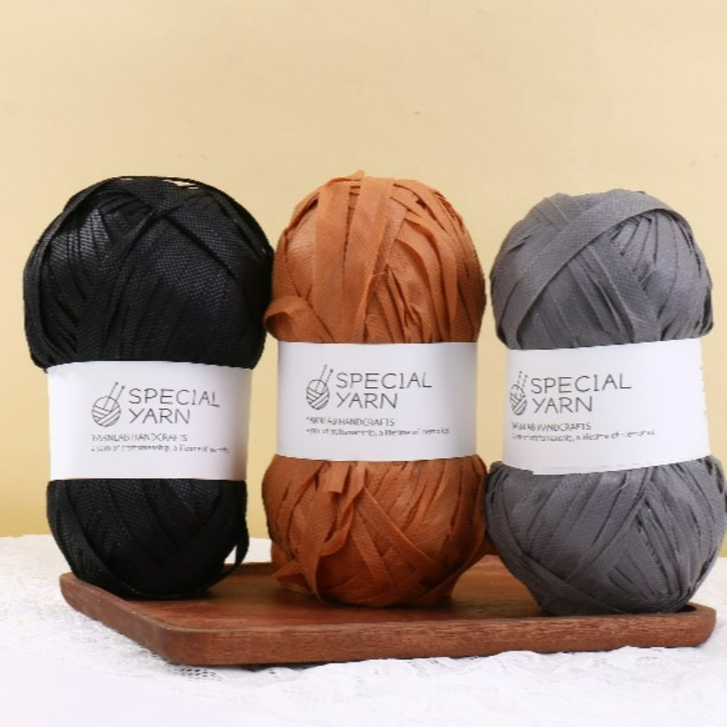 100g/pcs Raffia Flat Yarn for  – Crochet Bag Raffia Bewertung und Preis