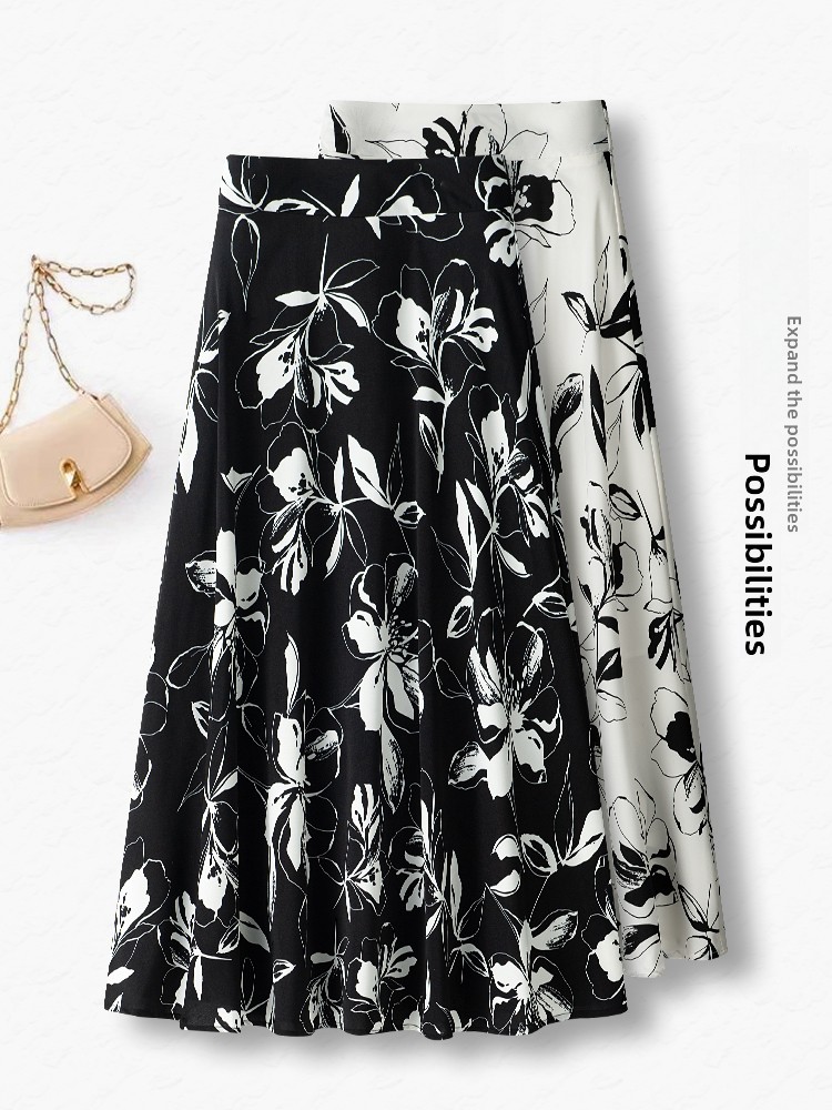 Summer Thin High Waist A-Line  – Midi Skirt Floral Bewertung und Preis