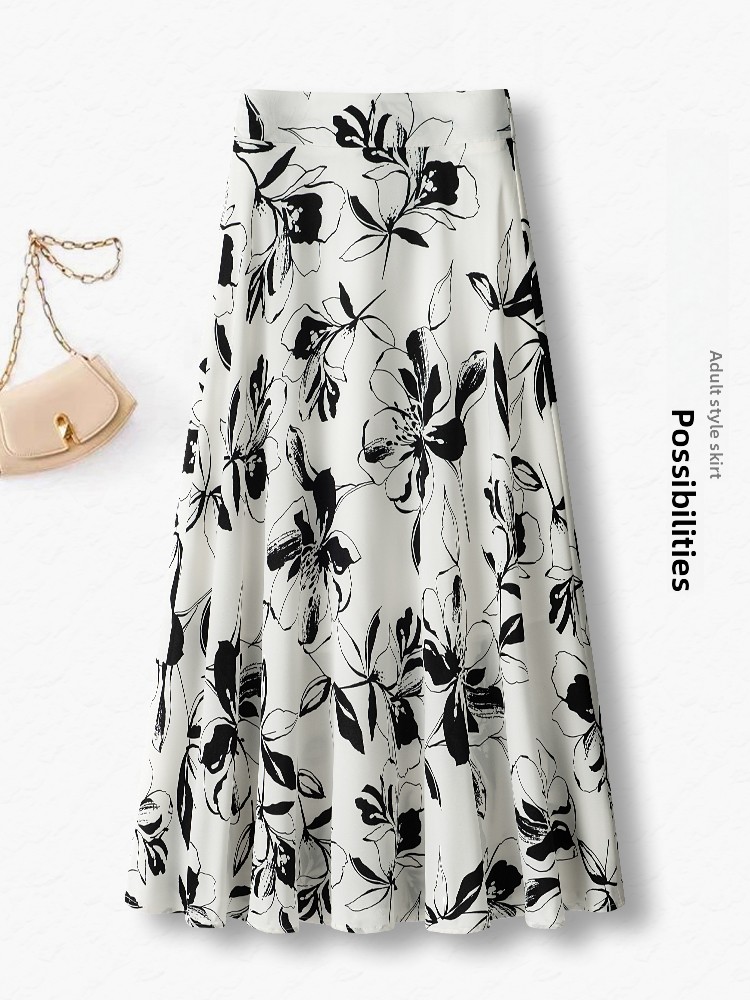Summer Thin High Waist A-Line  – Midi Skirt Floral Bewertung und Preis