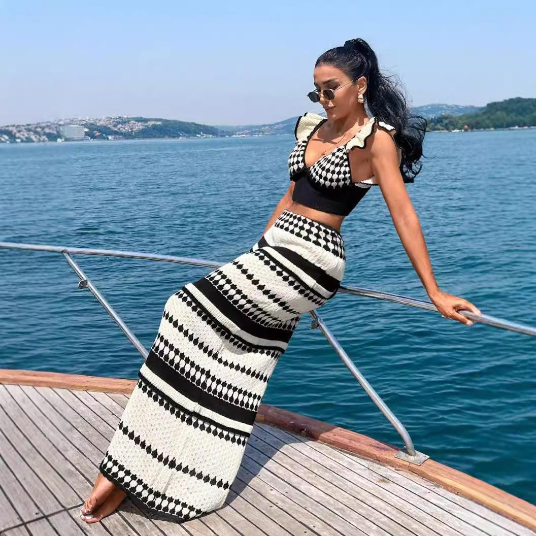 Bohemian Knitted Crop Top And  – Crop Top Crochet Bewertung und Preis