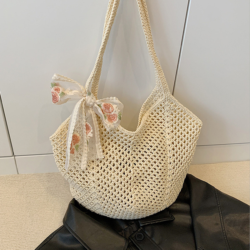 Summer Lace Bow Tote Bags Wome – Crochet Bag Raffia Bewertung und Preis
