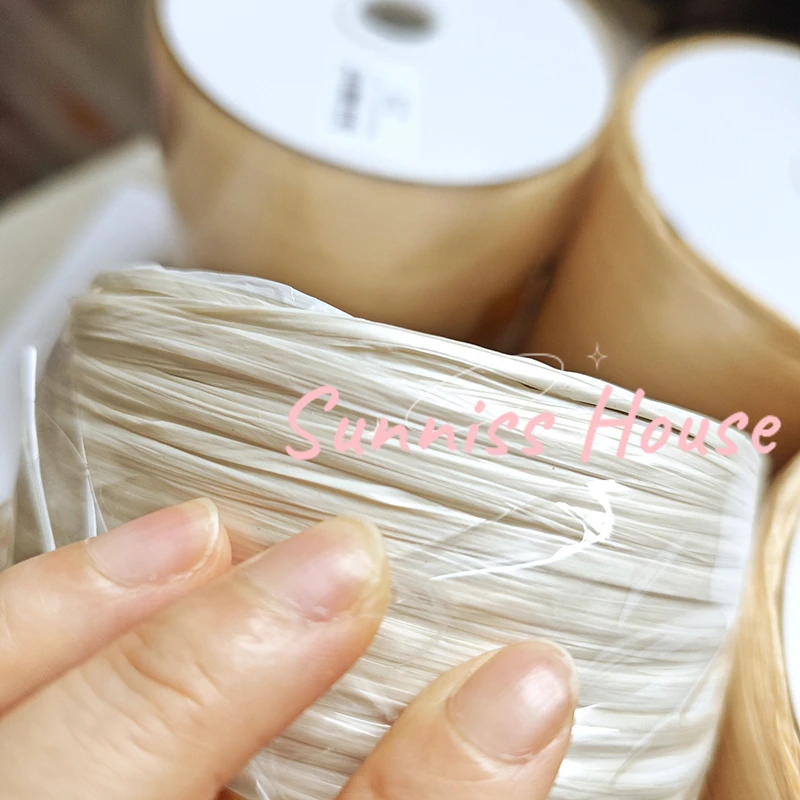 600M Matte Raffia Yarn，330g Ar – Crochet Bag Raffia Bewertung und Preis