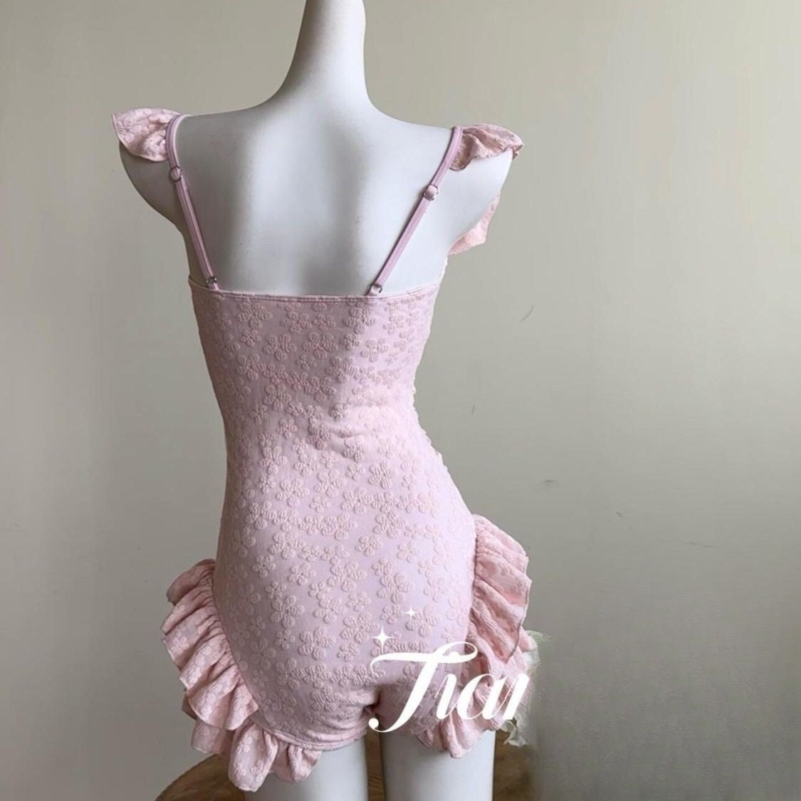 Swimsuit Women Pink Jacquard F – Swimsuit Bikini Ruched Bewertung und Preis