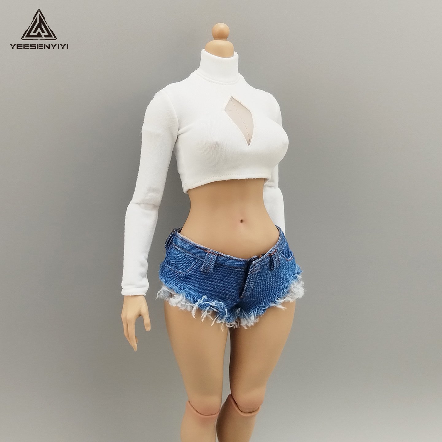 1/6 Scale Distressed Denim Min – Shorts Denim Frayed Bewertung und Preis