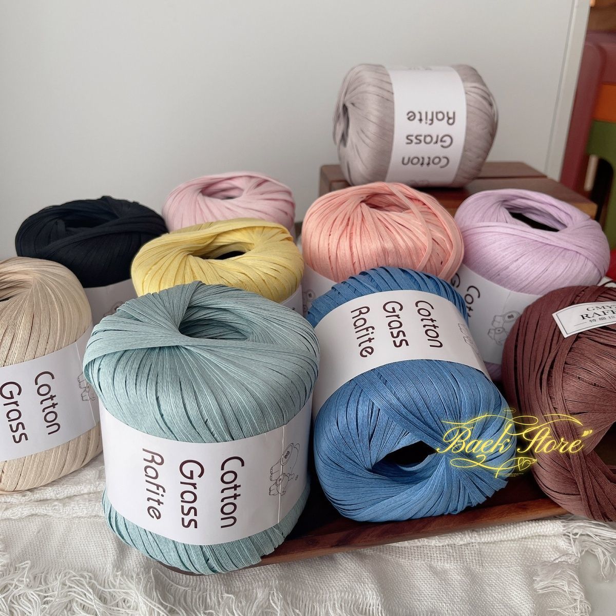102M/roll Multicolor Raffia Ya – Crochet Bag Raffia Bewertung und Preis
