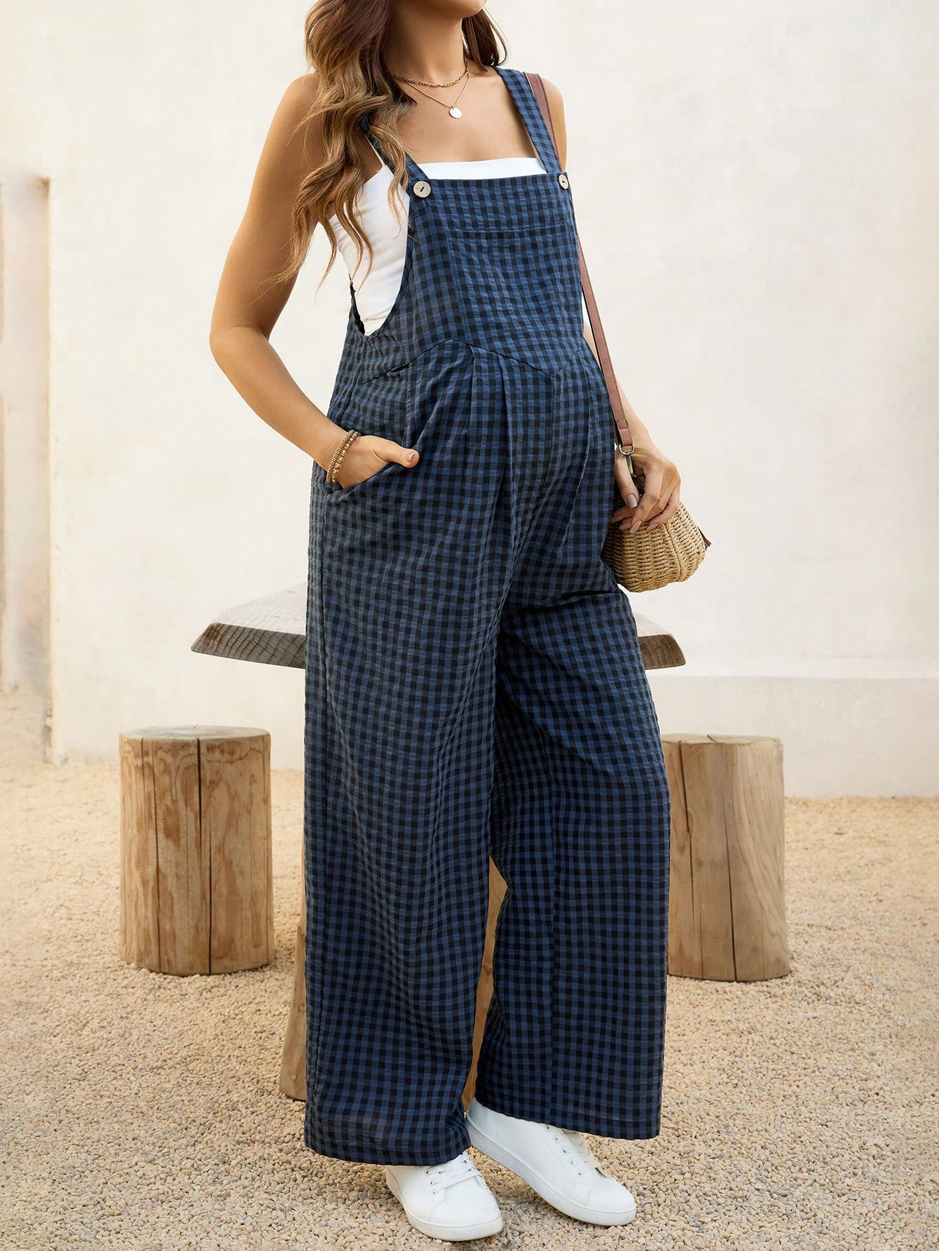 Casual Maternity Jumpsuit Plai – Jumpsuit Linen Relaxed Bewertung und Preis