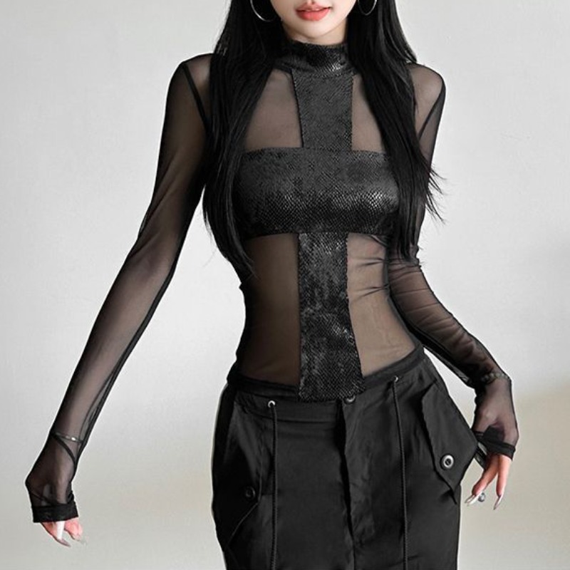 American Style Mesh Long Sleev – Blouse Off Shoulder Bewertung und Preis
