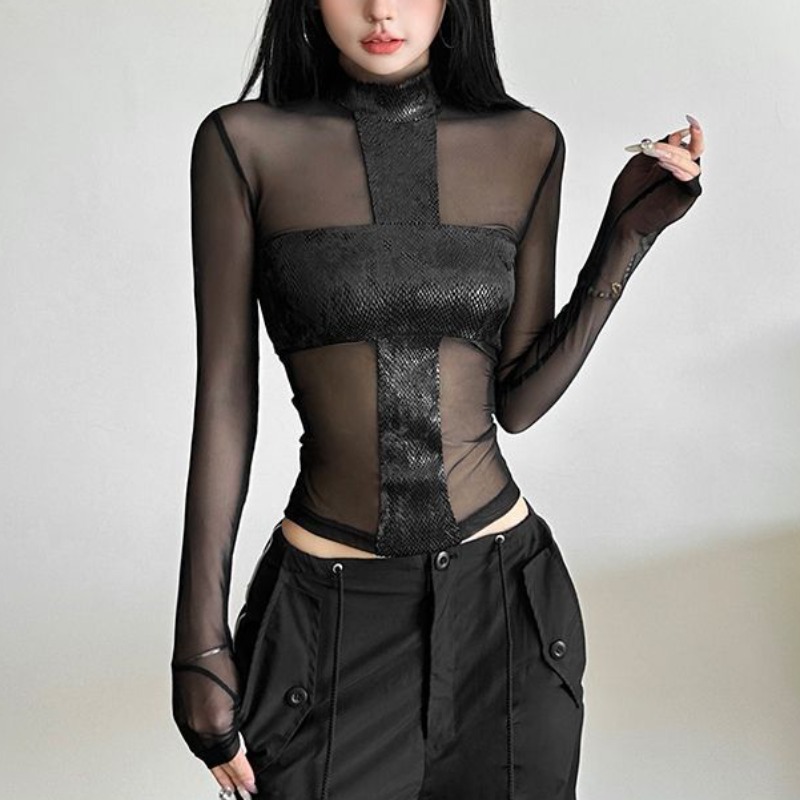 American Style Mesh Long Sleev – Blouse Off Shoulder Bewertung und Preis