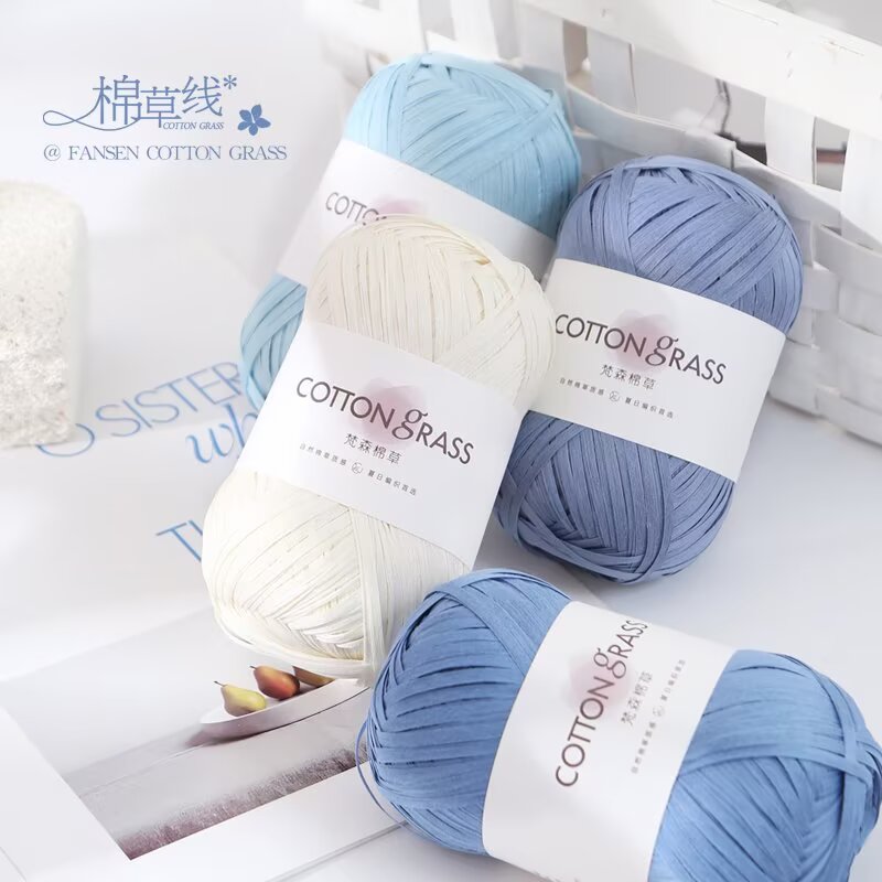 50g Cotton Grass Yarn Raffia S – Crochet Bag Raffia Bewertung und Preis