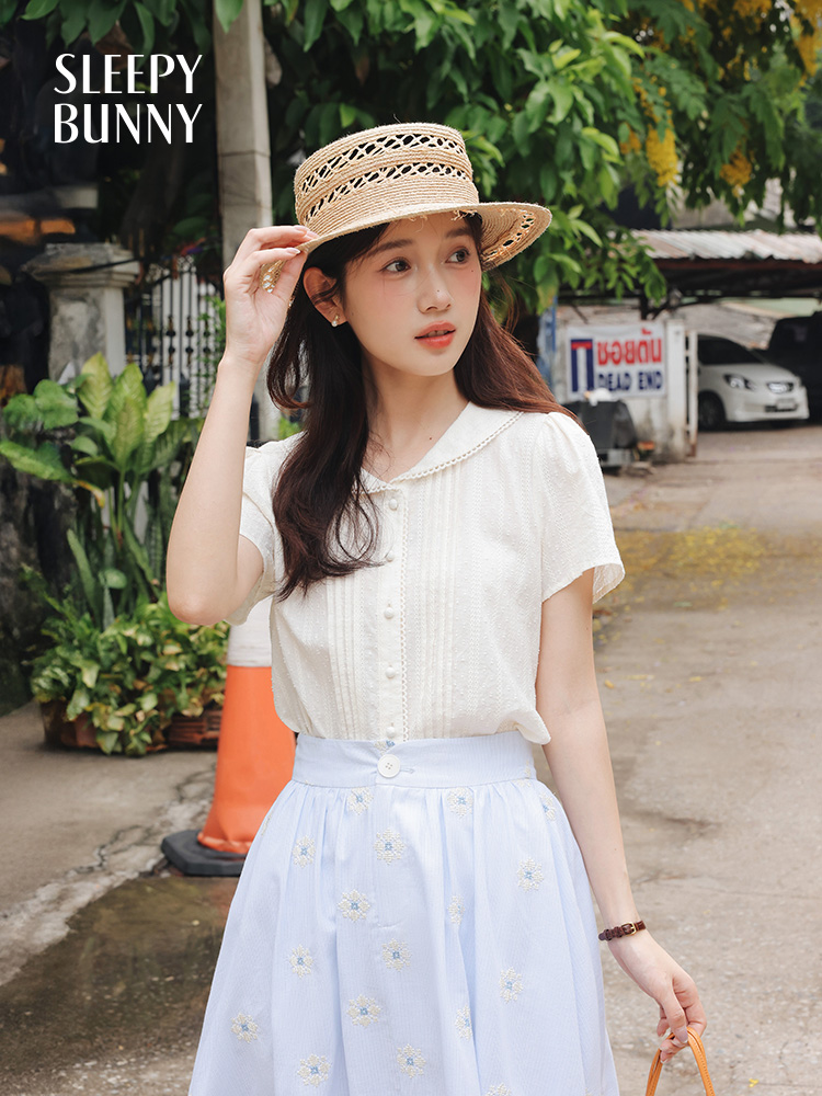 Vintage White Shirt Floral Emb – Midi Skirt Floral Bewertung und Preis