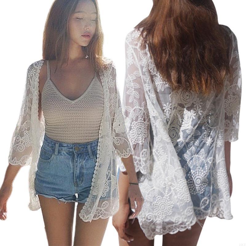 Women Lace Open Front Kimono C – Kimono Sheer Floral Bewertung und Preis