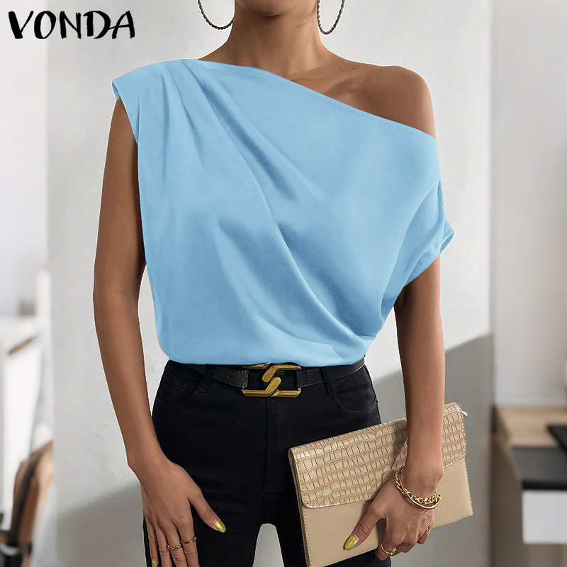 Plus Size 5XL VONDA Women Blou – Blouse Off Shoulder Bewertung und Preis