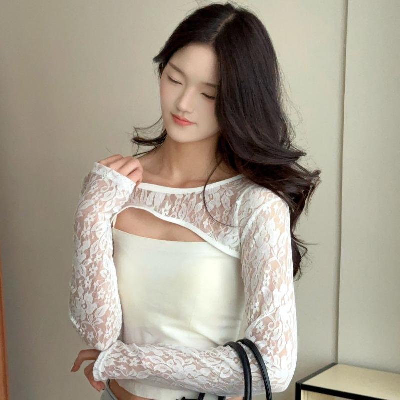 Sexy Hollow Out See Through La – Crop Top Crochet Bewertung und Preis