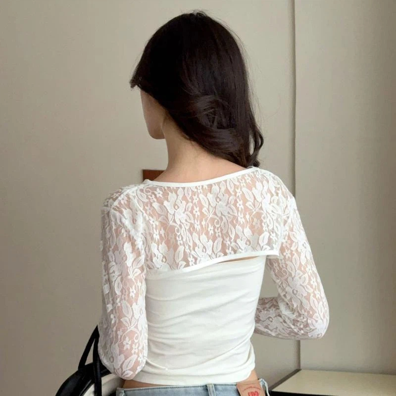 Sexy Hollow Out See Through La – Crop Top Crochet Bewertung und Preis