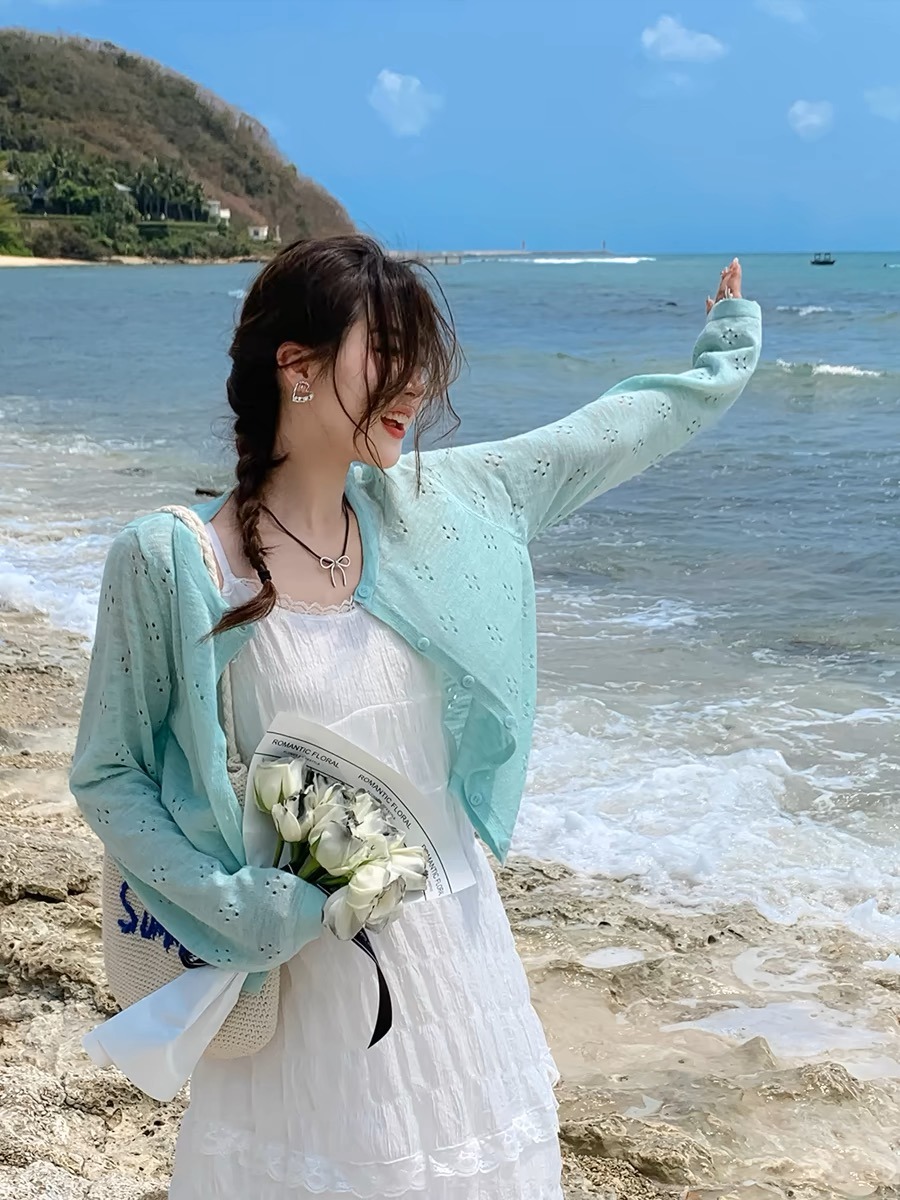 Summer Mint Green Thin Knitted – Cover Up Kaftan Bewertung und Preis