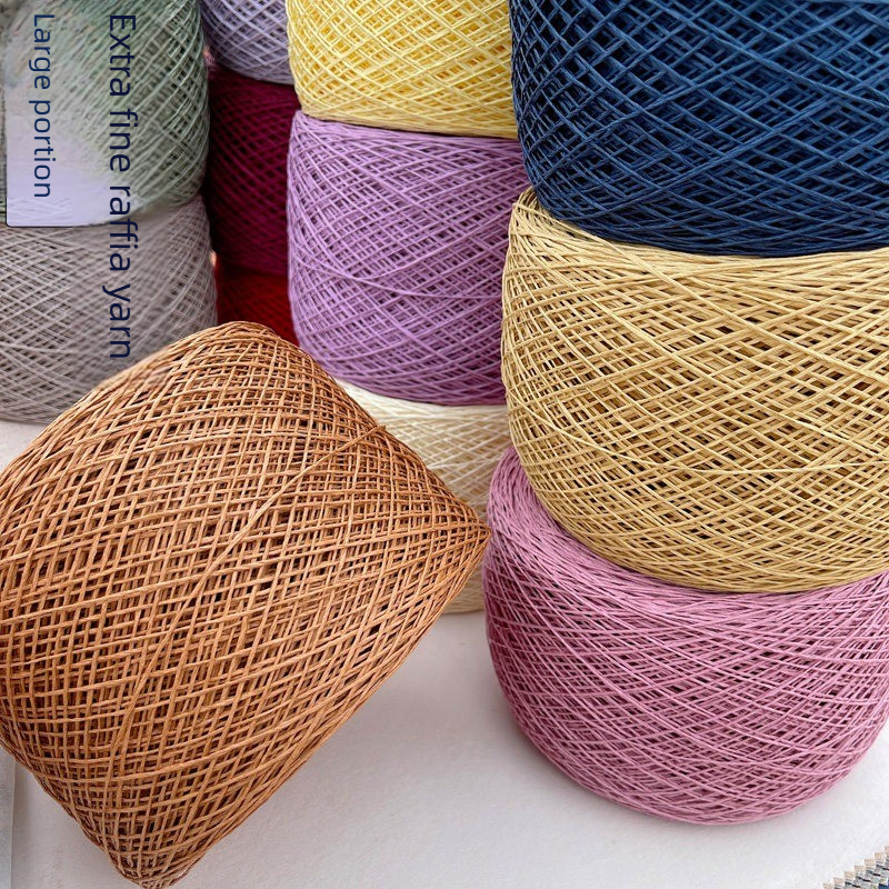 250g Thin Paper Raffia Yarn fo – Crochet Bag Raffia Bewertung und Preis