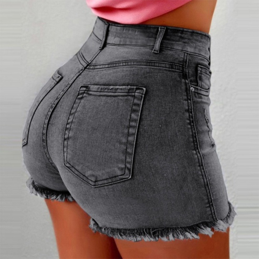 Women's High Waisted Denim Sho – Shorts Denim Frayed Bewertung und Preis