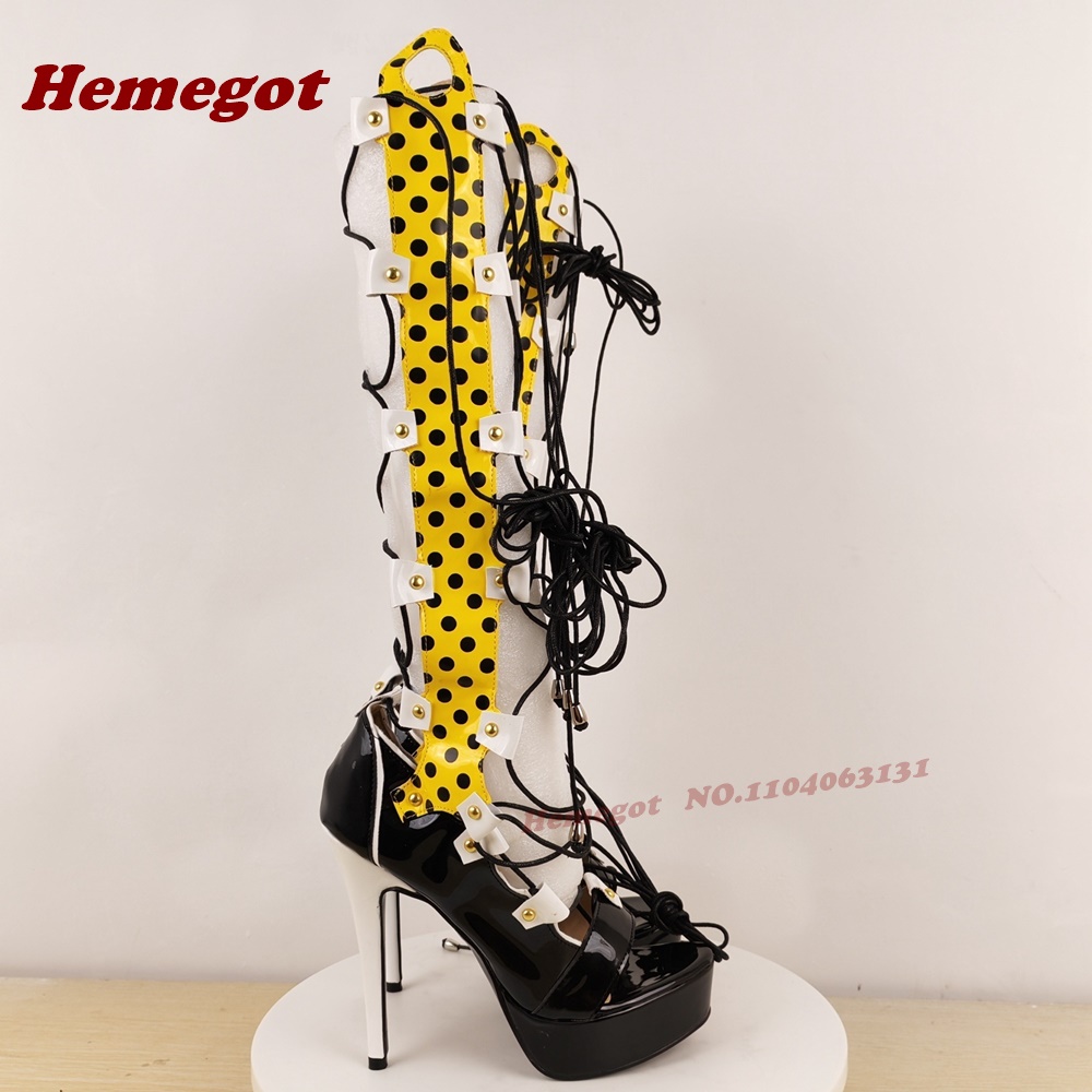 Colorful Platform Lace-Up Sand – Sandal Strappy Heeled Bewertung und Preis