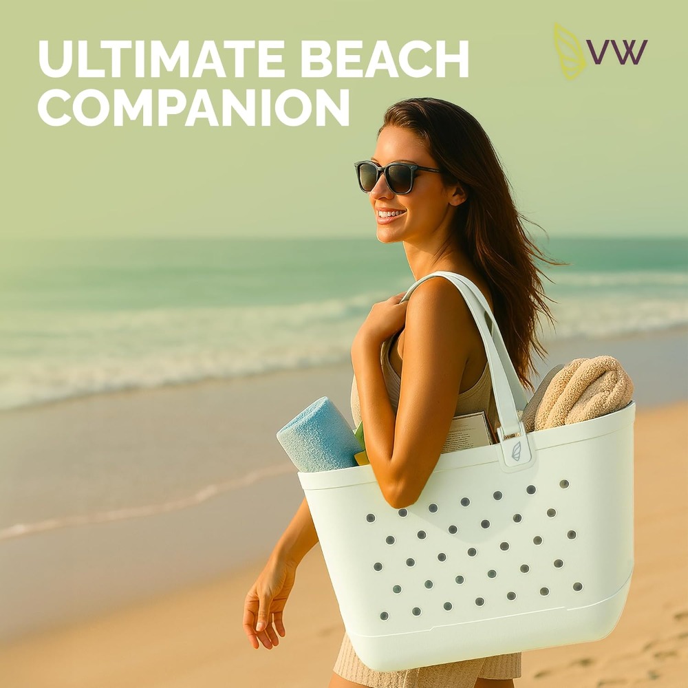 Large Rubber Beach Tote Bag -  – Tote Bag Beach Bewertung und Preis