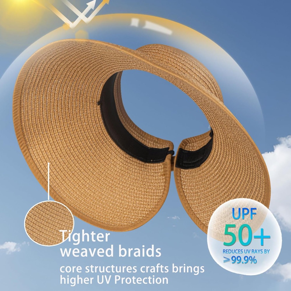 Women's Sun Visor Hats Wide Br – Hat Floppy Wide Bewertung und Preis
