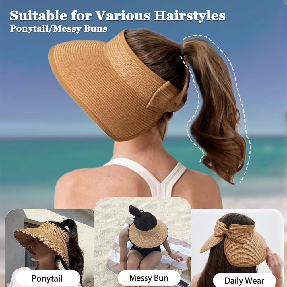 Women's Sun Visor Hats Wide Br – Hat Floppy Wide Bewertung und Preis