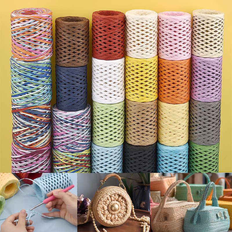100M Natural Raffia Straw Yarn – Crochet Bag Raffia Bewertung und Preis