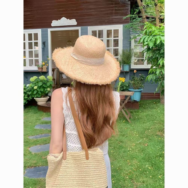 Women Raffia Straw Sun Hat Wid – Hat Floppy Wide Bewertung und Preis
