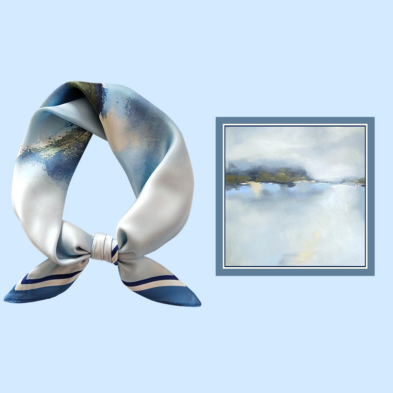 Women's Silk Cartoon Scarf Squ – Headband Summer Knit Bewertung und Preis