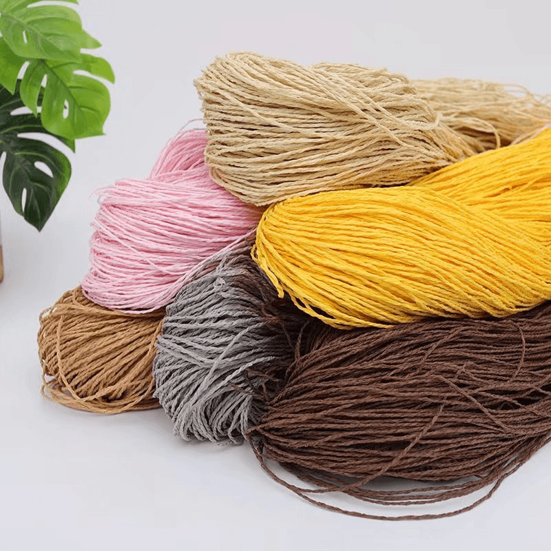 200g 2ply Cotton Raffia Yarn f – Crochet Bag Raffia Bewertung und Preis