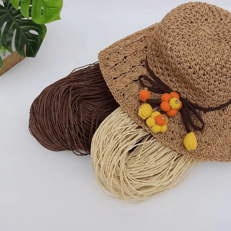 200g 2ply Cotton Raffia Yarn f – Crochet Bag Raffia Bewertung und Preis