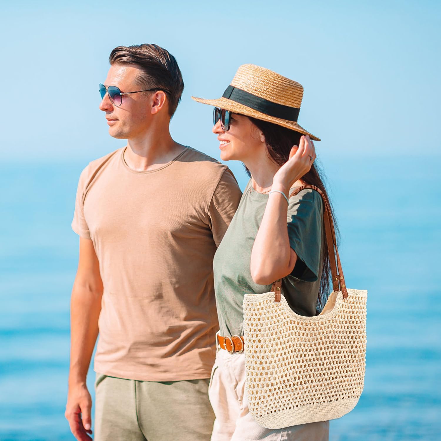 Crochet Beach Bag Purse, Boho  – Tote Bag Beach Bewertung und Preis