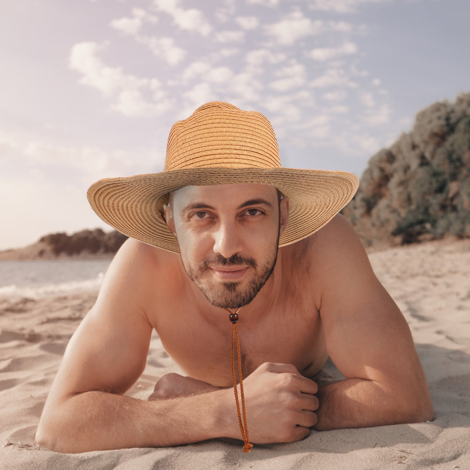 Men Wide Brim Straw Sun Hat Kh – Hat Floppy Wide Bewertung und Preis