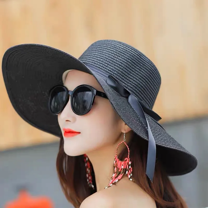 Summer Women Straw Hat Bowknot – Hat Floppy Wide Bewertung und Preis