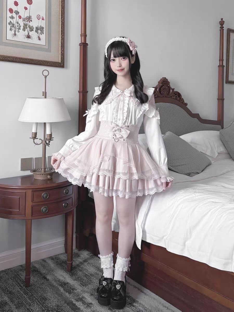 Harajuku Kawaii Skirt Sets Wom – Blouse Off Shoulder Bewertung und Preis