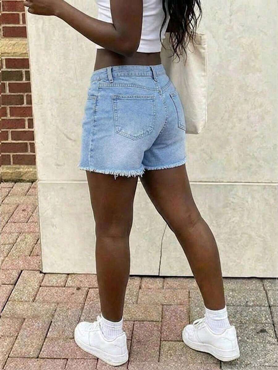 Womens High Waist Light Wash D – Shorts Denim Frayed Bewertung und Preis