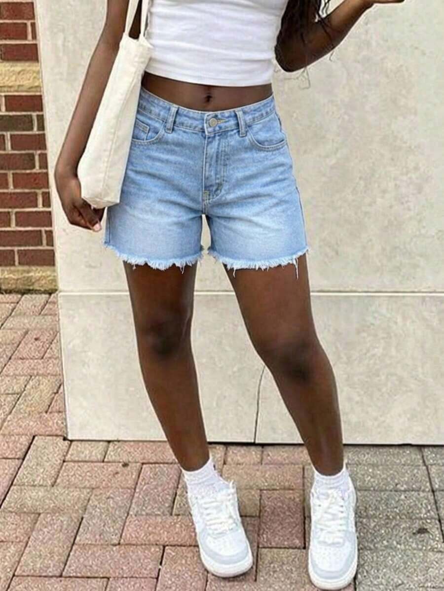 Womens High Waist Light Wash D – Shorts Denim Frayed Bewertung und Preis