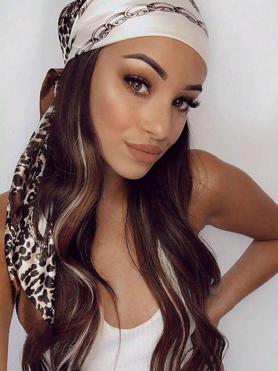 1pc Leopard Print Chain & Flor – Headband Summer Knit Bewertung und Preis