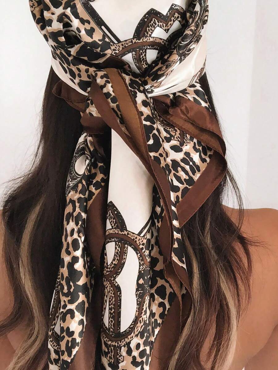 1pc Leopard Print Chain & Flor – Headband Summer Knit Bewertung und Preis