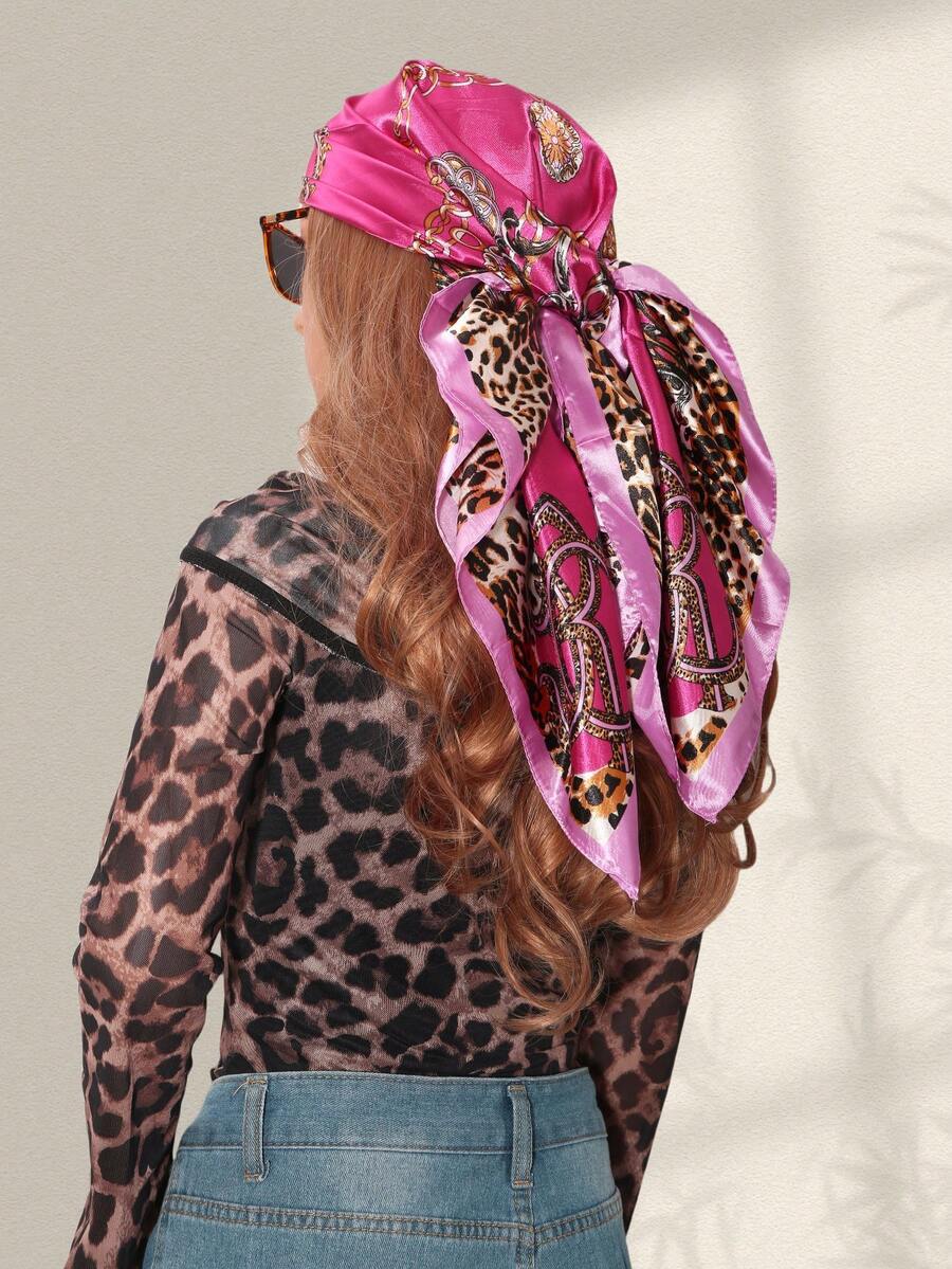 1pc Leopard Print Chain & Flor – Headband Summer Knit Bewertung und Preis