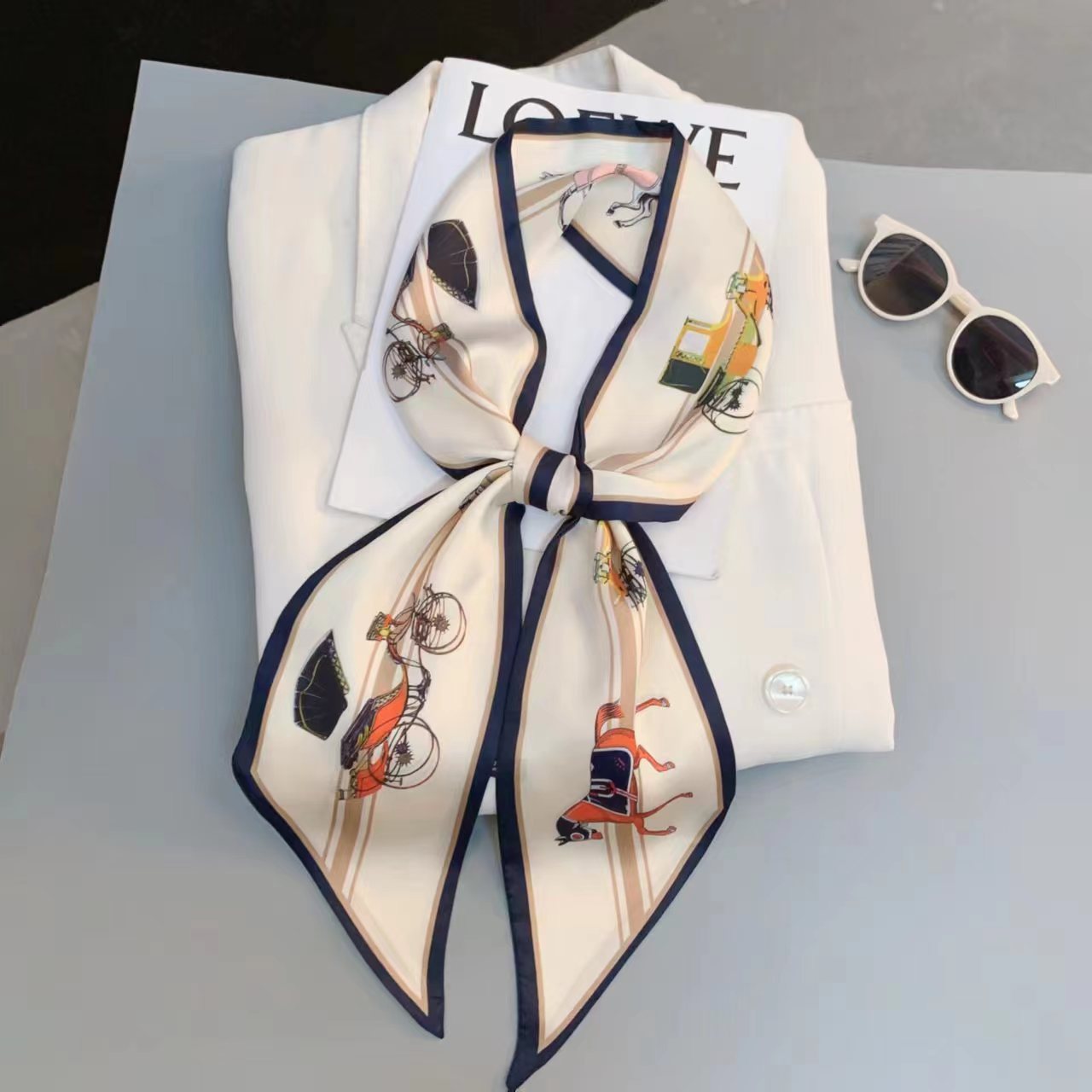 Luxury Design Long Silk Scarf  – Headband Summer Knit Bewertung und Preis
