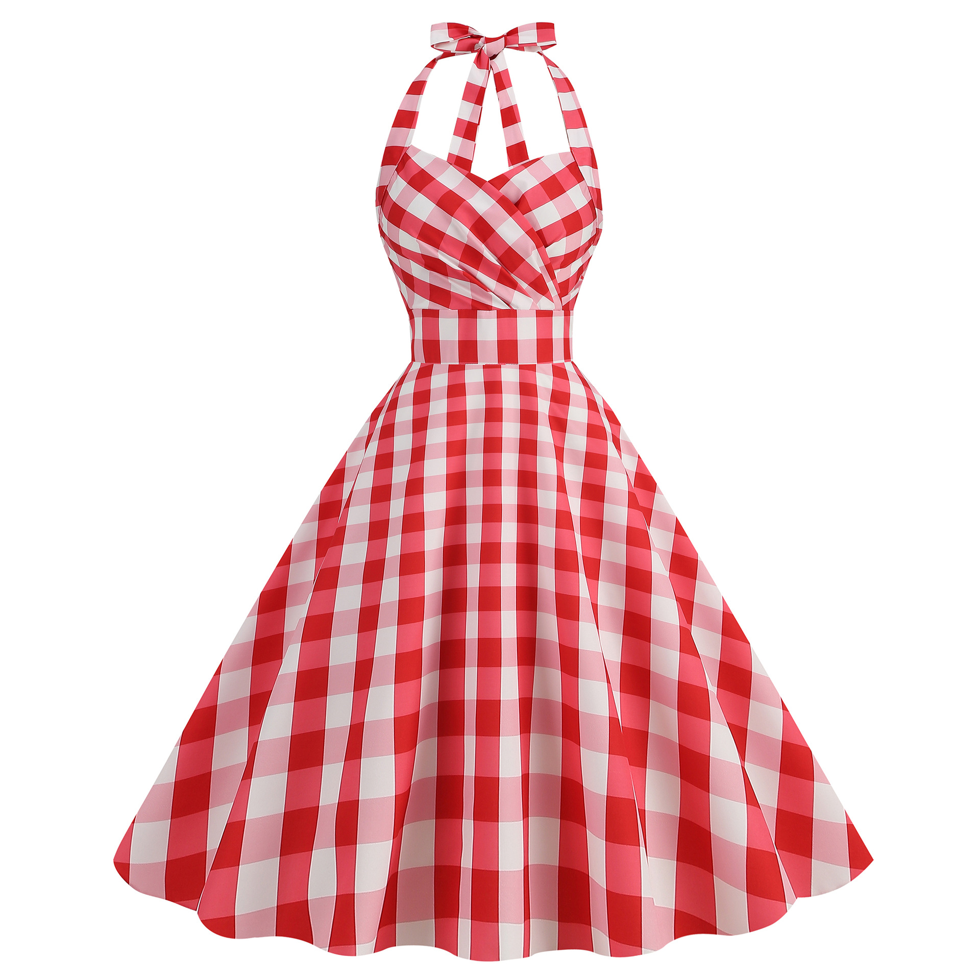 Sexy Retro Print Slim Fit Wome – Linen Dress Wrap Bewertung und Preis