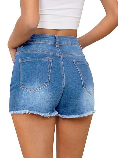 Casual Vintage Denim Shorts Hi – Shorts Denim Frayed Bewertung und Preis